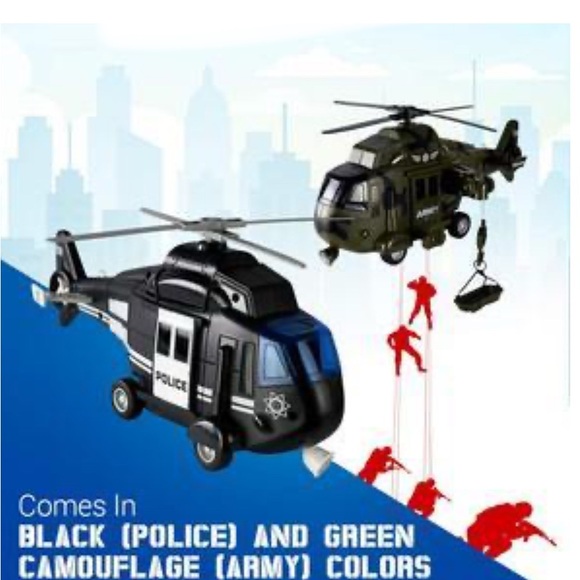 Wolvolk Police👮🏻Helicopter🚁11” w Lights🚨& Sound🚨NIB📦 - Picture 9 of 10